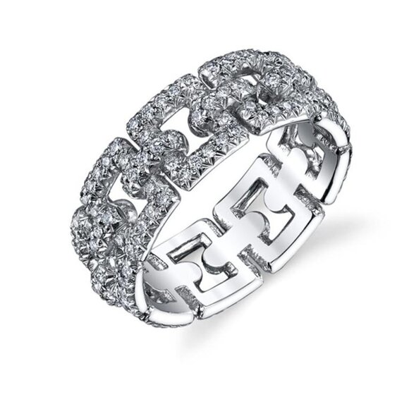 🔥Fashion Shiny Dainty Gems Zircon Trendy Eternity Ring for Women, MARR90… - Picture 1 of 3